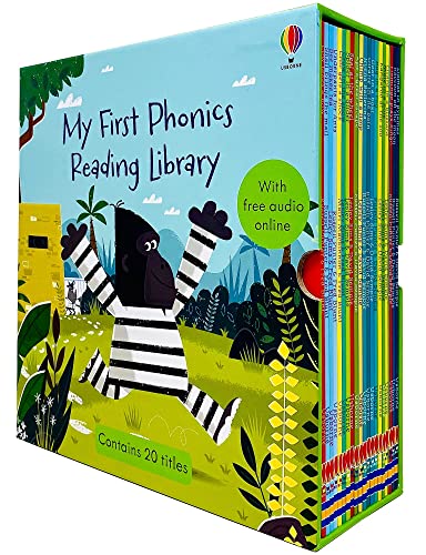 Usborne My First Phonics Reading Library 20 Books Collection Box Set (Phonics Readers) (WITH FREE AUDIO ONLINE)